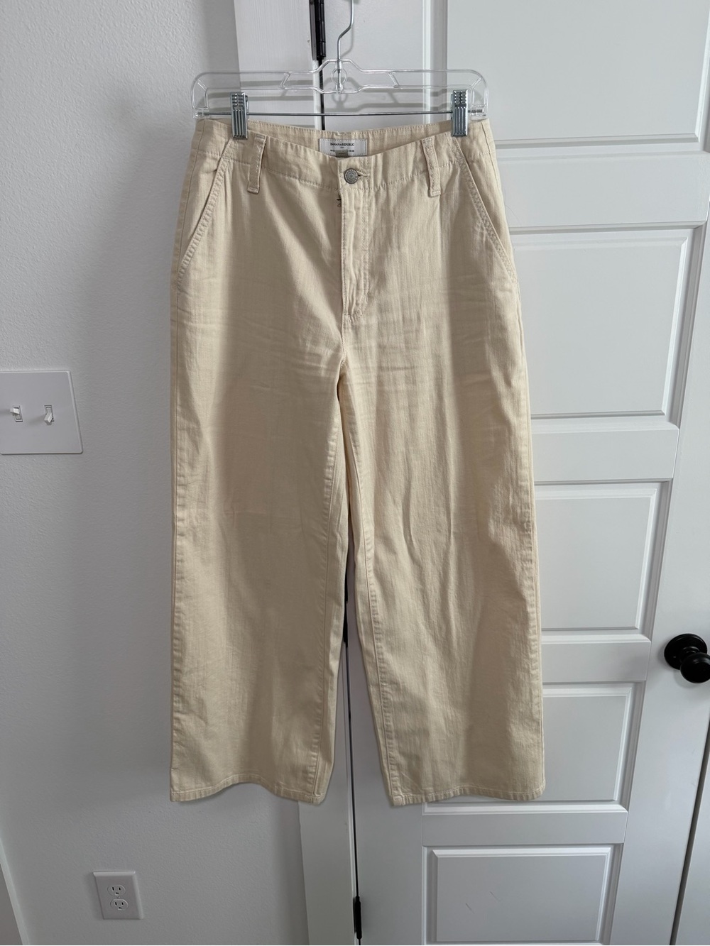 Wide-Leg Cream Pants
